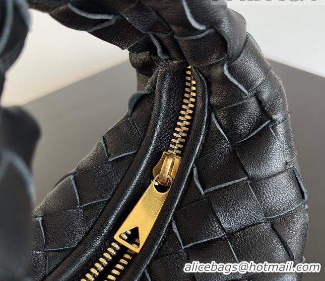 Good Taste Bottega Veneta Candy Jodie Bag in Intreccio Leather 730828 Black/Gold 2023