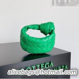 Top Quality Bottega Veneta Candy Jodie Bag in Intreccio Leather 730828 Green/Silver 2023