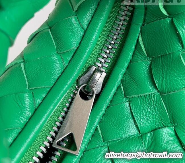 Top Quality Bottega Veneta Candy Jodie Bag in Intreccio Leather 730828 Green/Silver 2023