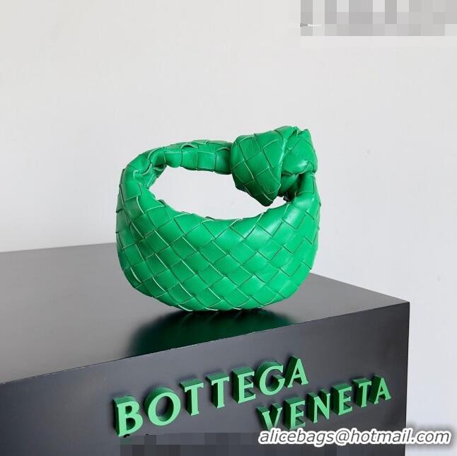 Top Quality Bottega Veneta Candy Jodie Bag in Intreccio Leather 730828 Green/Silver 2023