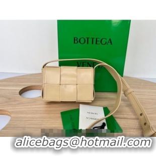 Perfect Bottega Veneta Candy Cassette Intreccio Leather Mini Bag 667048 Beige 2023