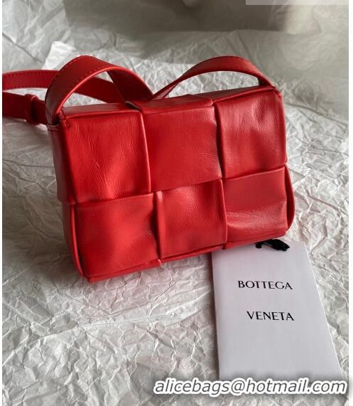 Good Quality Bottega Veneta Candy Cassette Intreccio Leather Mini Bag 667048 Red 2023