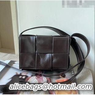 Inexpensive Bottega Veneta Candy Cassette Intreccio Leather Mini Bag Coffee 667048 Brown 2023