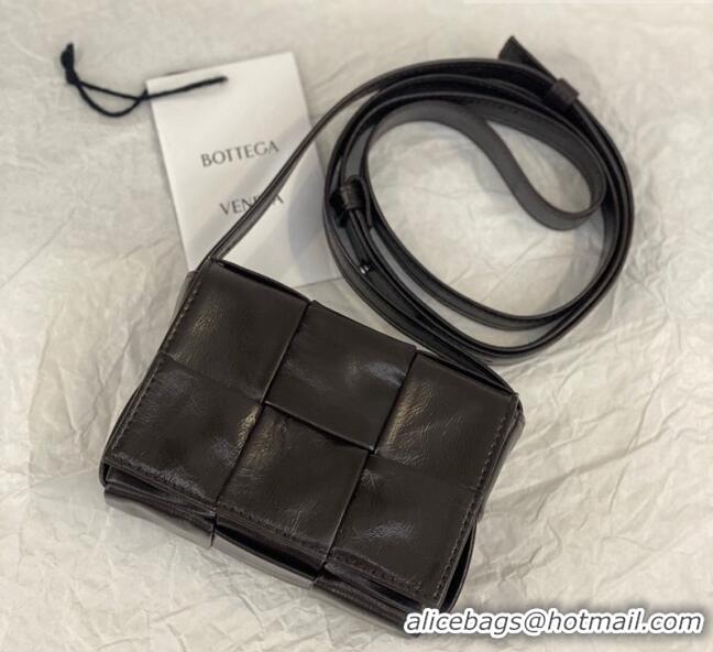 Inexpensive Bottega Veneta Candy Cassette Intreccio Leather Mini Bag Coffee 667048 Brown 2023