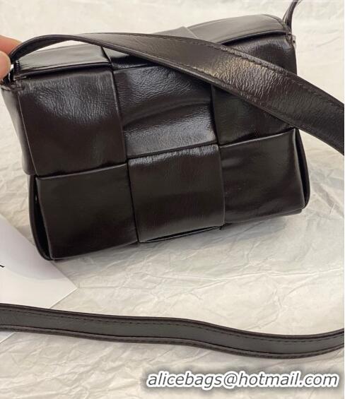 Inexpensive Bottega Veneta Candy Cassette Intreccio Leather Mini Bag Coffee 667048 Brown 2023