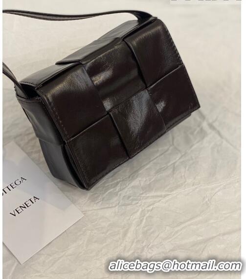 Inexpensive Bottega Veneta Candy Cassette Intreccio Leather Mini Bag Coffee 667048 Brown 2023