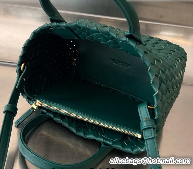 New Design Bottega Veneta Mini Cabat Tote Bag in Intreccio Leather 709464 Green 2023