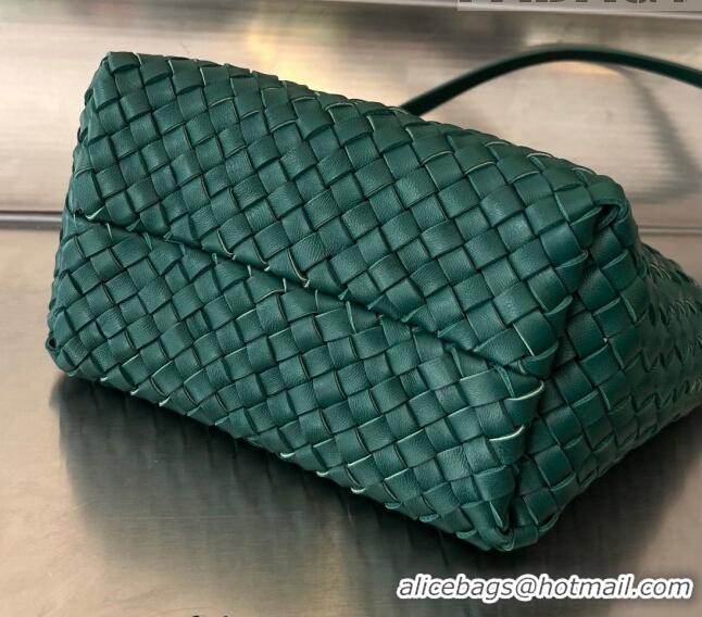 New Design Bottega Veneta Mini Cabat Tote Bag in Intreccio Leather 709464 Green 2023