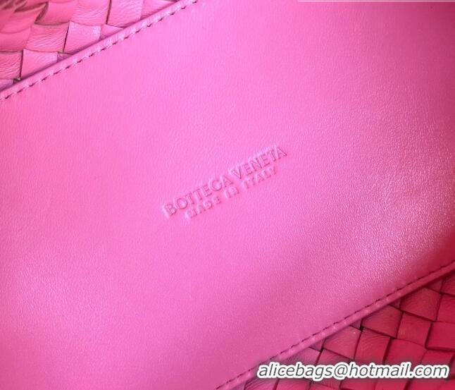 Top Quality Bottega Veneta Mini Cabat Tote Bag in Intreccio Leather 709464 Pink 2023