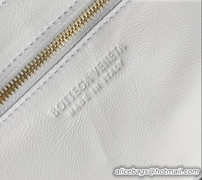 Buy Discount Bottega Veneta Cassette Fringed Intreccio Lambskin Crossbody Bag 680698 White 2023