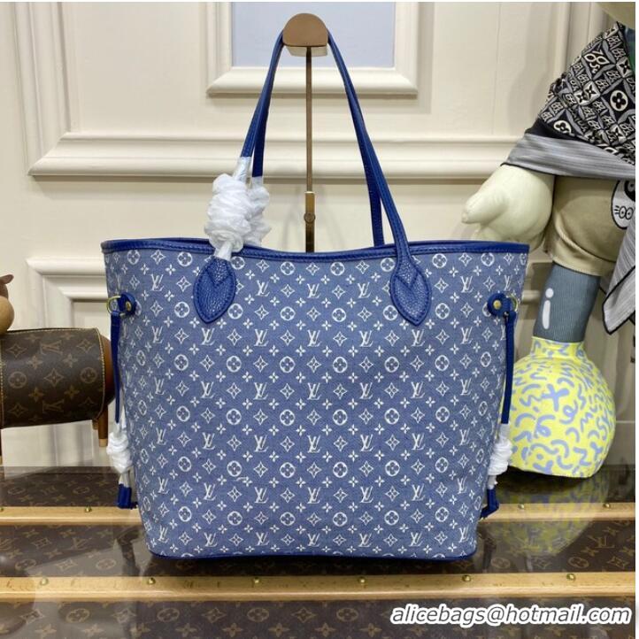 Inexpensive Louis vuitton Monoglam Canvas Neverfull MM M40995 Blue