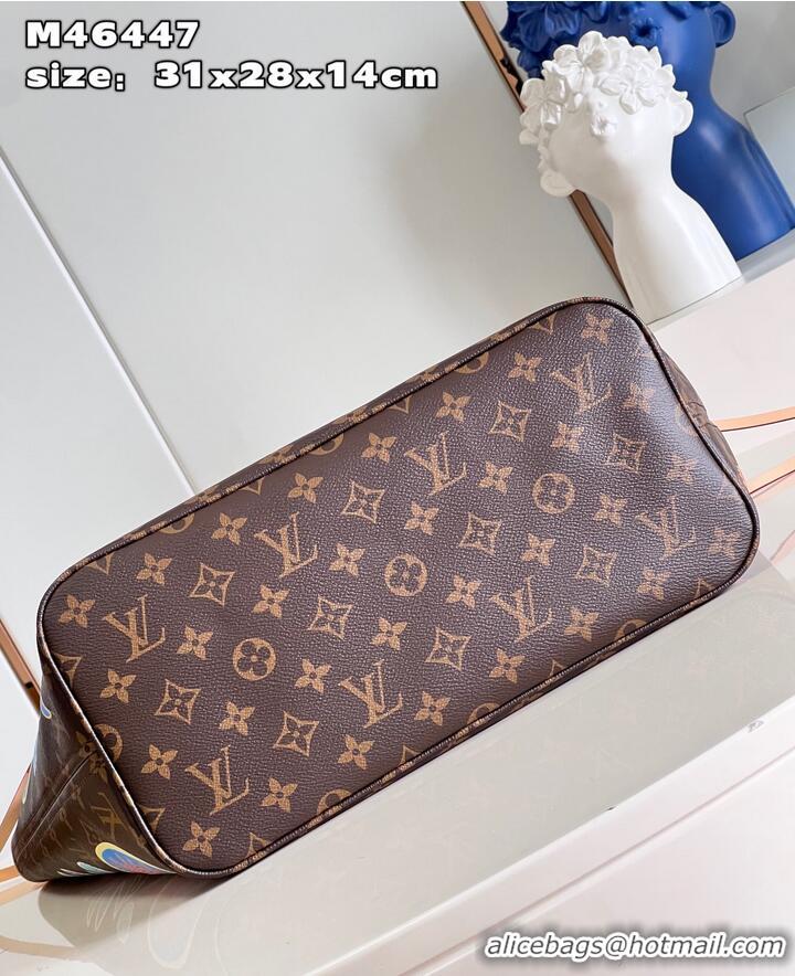 Unique Grade Louis Vuitton Monogram Canvas LV x YK Neverfull MM M46447