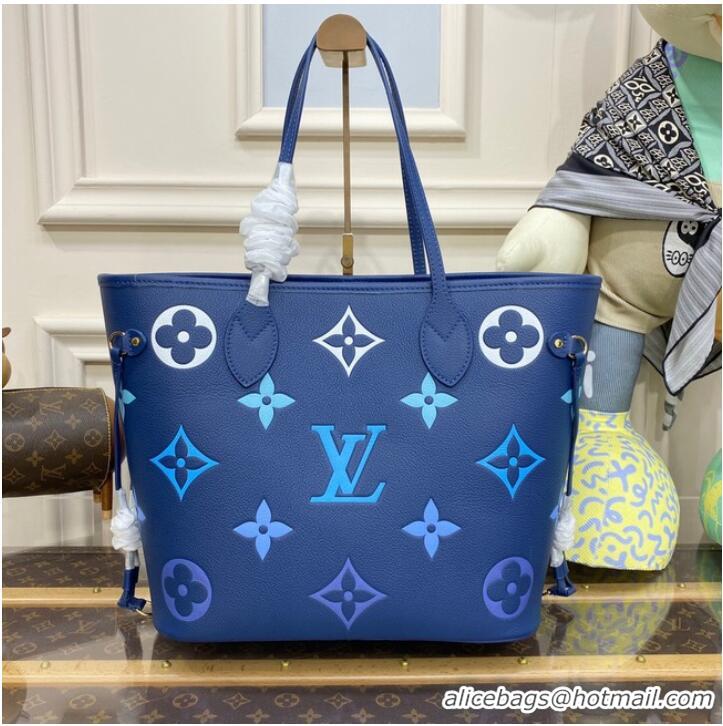 New Style Louis Vuitton Monogram Empreinte Neverfull MM M46514 Gradient Blue