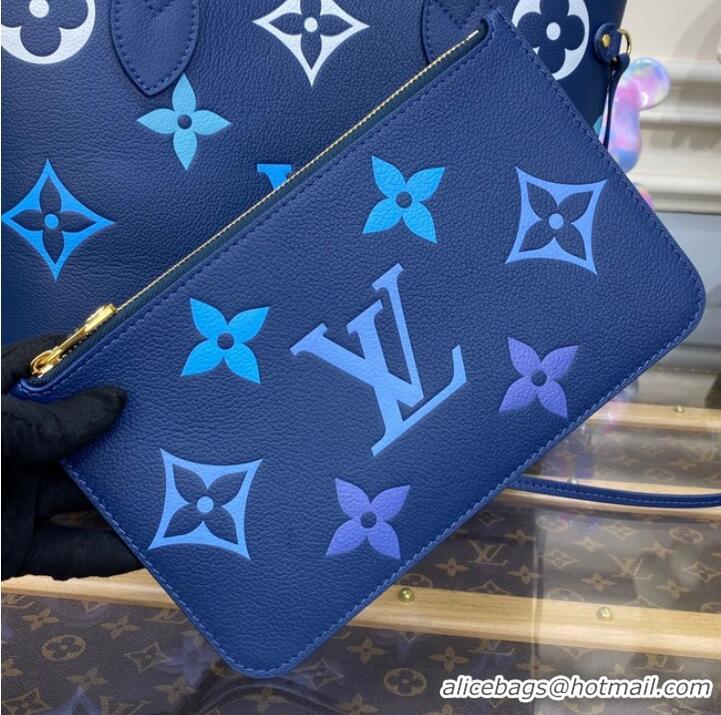 New Style Louis Vuitton Monogram Empreinte Neverfull MM M46514 Gradient Blue