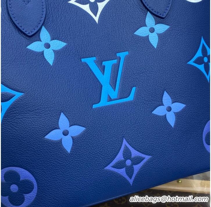 New Style Louis Vuitton Monogram Empreinte Neverfull MM M46514 Gradient Blue