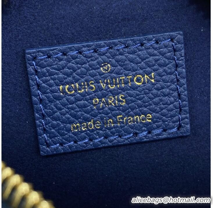 Luxurious Louis Vuitton Monogram Empreinte Speedy Bandouliere 20 M46517 Blue