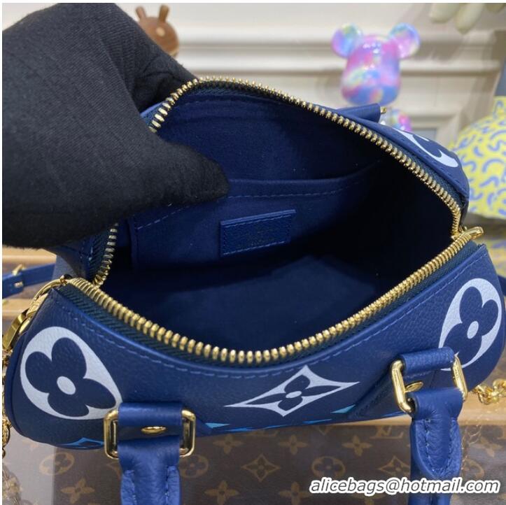 Luxurious Louis Vuitton Monogram Empreinte Speedy Bandouliere 20 M46517 Blue