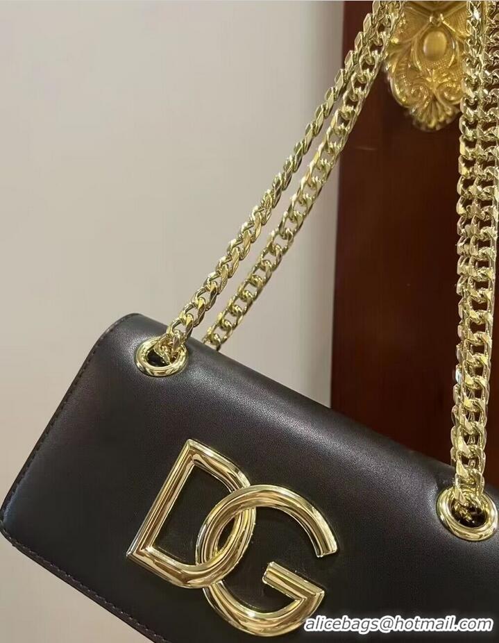 Top Quality Dolce & Gabbana Origianl Leather Shoulder Bag 5535 Black