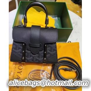 Best Design Goyard Nano Saigon Tote Bag Original Leather 55633 Black