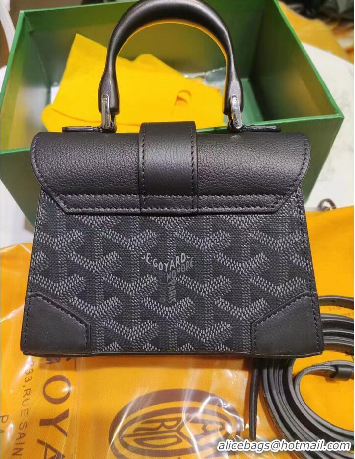 Best Design Goyard Nano Saigon Tote Bag Original Leather 55633 Black