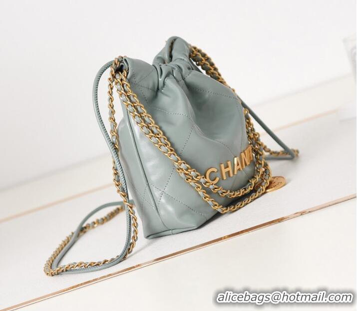 Buy Cheapest CHANEL 22 MINI HANDBAG AS3980 sky blue