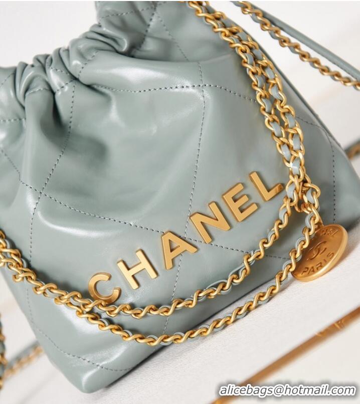 Buy Cheapest CHANEL 22 MINI HANDBAG AS3980 sky blue