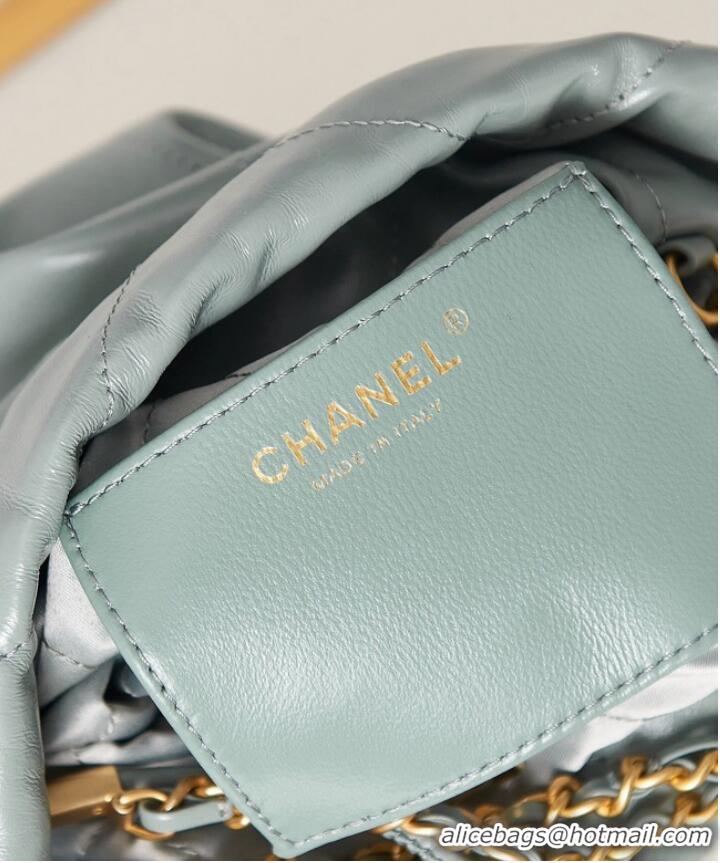 Buy Cheapest CHANEL 22 MINI HANDBAG AS3980 sky blue