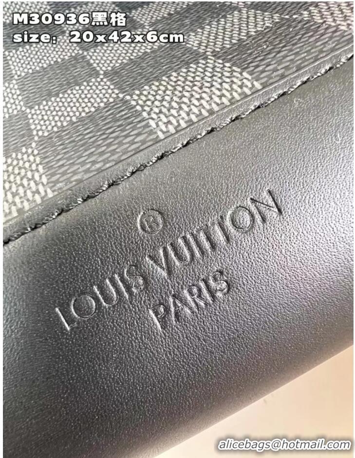 Top Quality Louis Vuitton Duo Slingbag Damier Graphite canvas M30936 Black