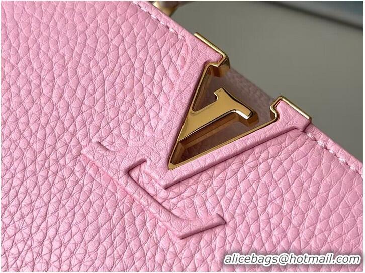 Pretty Style Louis Vuitton Capucines Original Leather Bag M22375 Light Pink