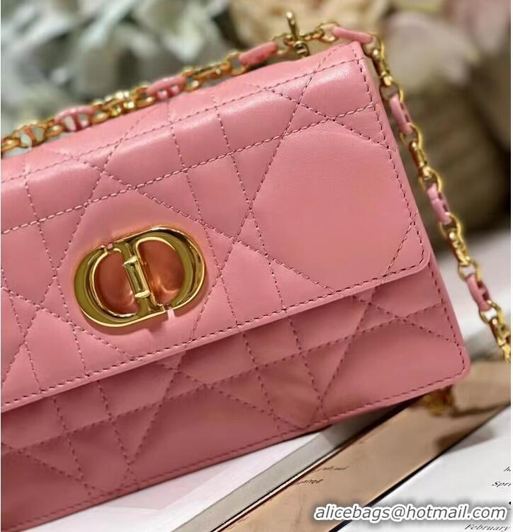 Promotional Dior MISS CARO MINI BAG Macrocannage Lambskin S5169UD PINK