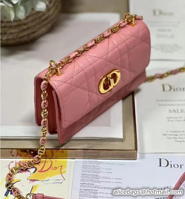 Promotional Dior MISS CARO MINI BAG Macrocannage Lambskin S5169UD PINK