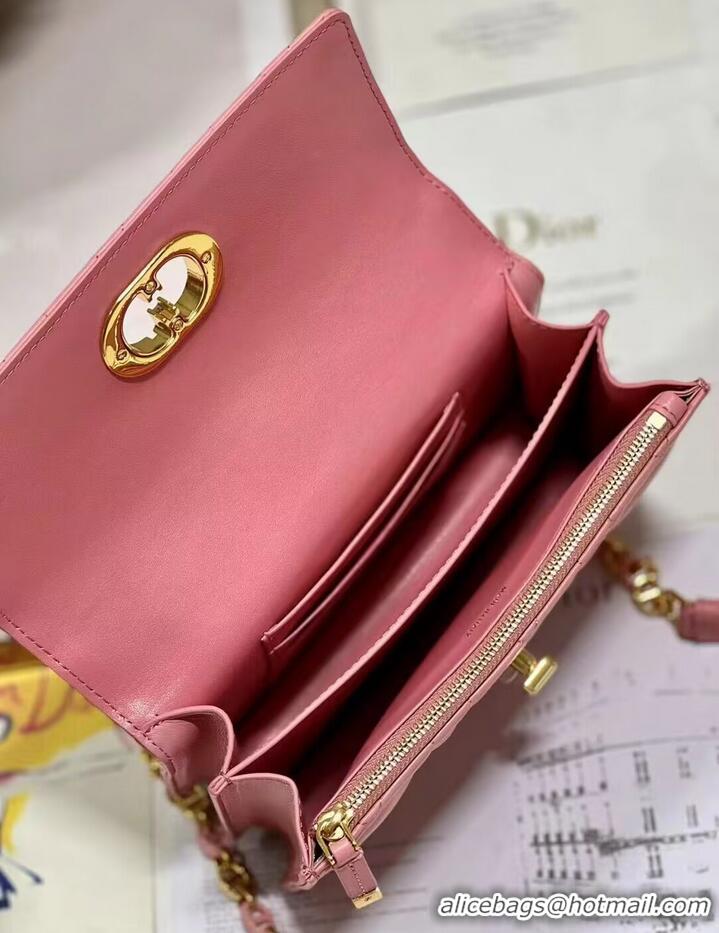 Promotional Dior MISS CARO MINI BAG Macrocannage Lambskin S5169UD PINK