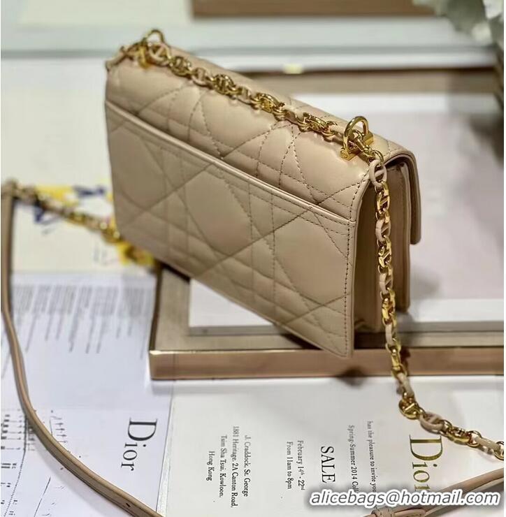 Traditional Specials Dior MISS CARO MINI BAG Macrocannage Lambskin S5169UD Sand-Colored