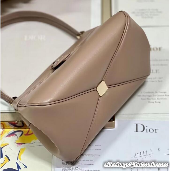 Top Grade SMALL DIOR KEY BAG Box Calfskin M1844O pink