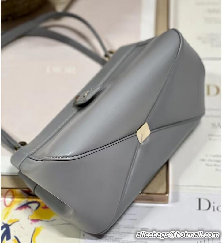 Unique Grade SMALL DIOR KEY BAG Box Calfskin M1844O gray