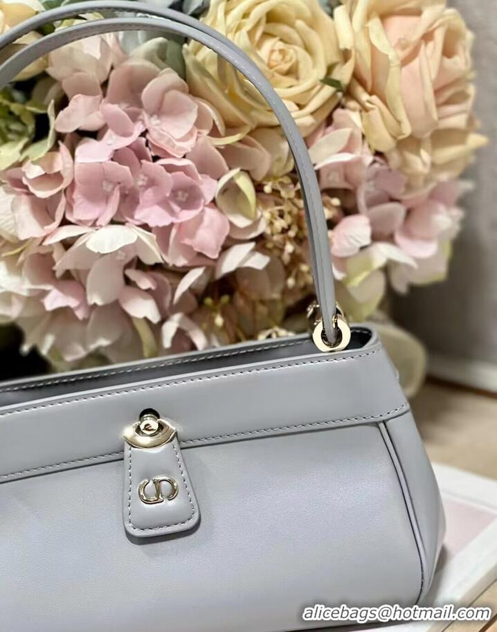 Unique Grade SMALL DIOR KEY BAG Box Calfskin M1844O gray