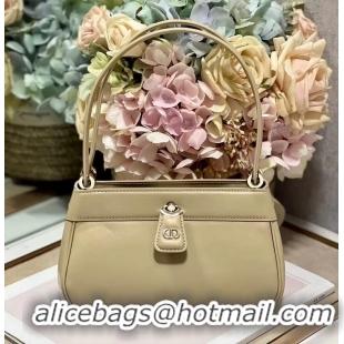 Luxury Discount SMALL DIOR KEY BAG Box Calfskin M1844O Sand-Colored