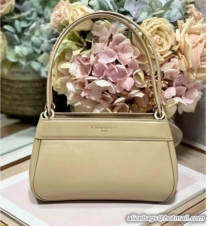 Luxury Discount SMALL DIOR KEY BAG Box Calfskin M1844O Sand-Colored