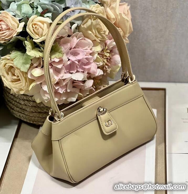 Luxury Discount SMALL DIOR KEY BAG Box Calfskin M1844O Sand-Colored