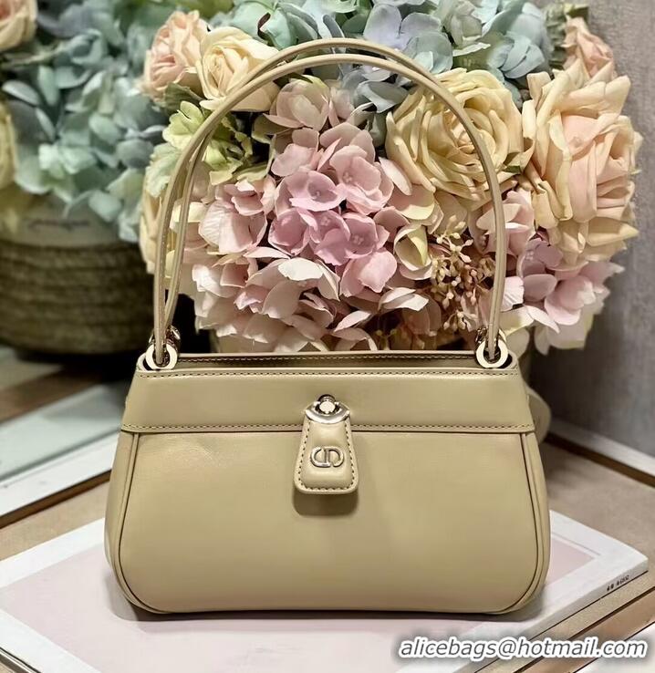 Luxury Discount SMALL DIOR KEY BAG Box Calfskin M1844O Sand-Colored