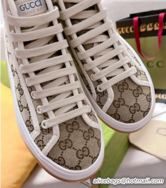 Luxury Gucci GG Canvas High-top Platform Sneakers 5cm 0329057