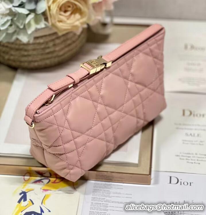 Traditional Specials MEDIUM DIORTRAVEL NOMAD POUCH Lambskin S5554O pink