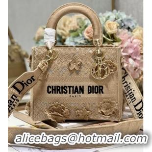 Buy Cheap MEDIUM DIOR OR LADY D-LITE BAG M0565OIAU Natural