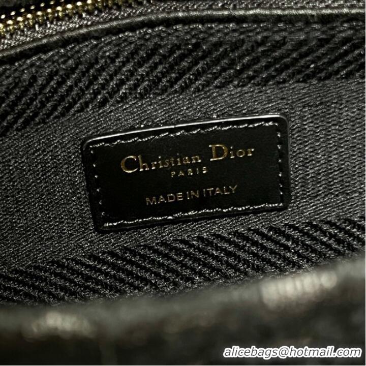 Top Quality MEDIUM DIOR OR LADY D-LITE BAG M0565OIAU black