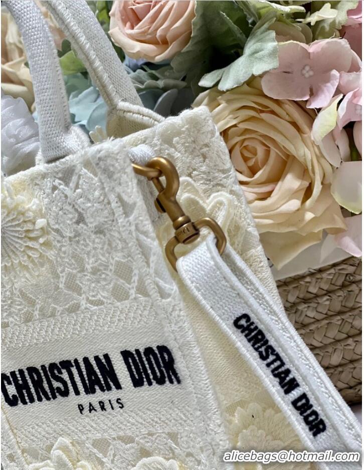 New Fashion MINI DIOR BOOK TOTE PHONE BAG S5555CR Latte