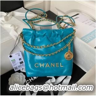 Shop Inexpensive CHANEL 22 MINI HANDBAG AS3980 Blue