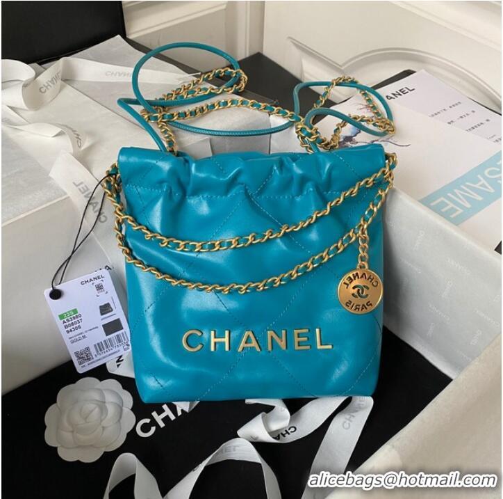 Shop Inexpensive CHANEL 22 MINI HANDBAG AS3980 Blue