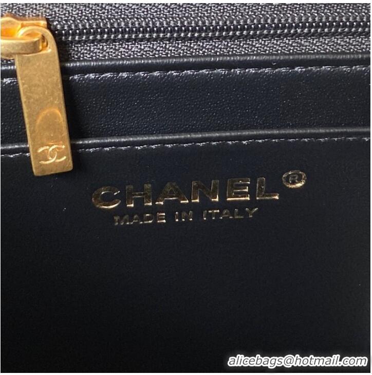 New Promotional Chanel SMALL FLAP BAG WITH TOP HANDLE AS4232 black