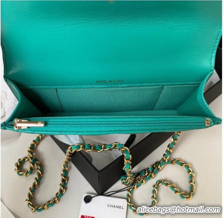 Good Product Chanel MINI FLAP BAG WITH TOP HANDLE AP3385 green