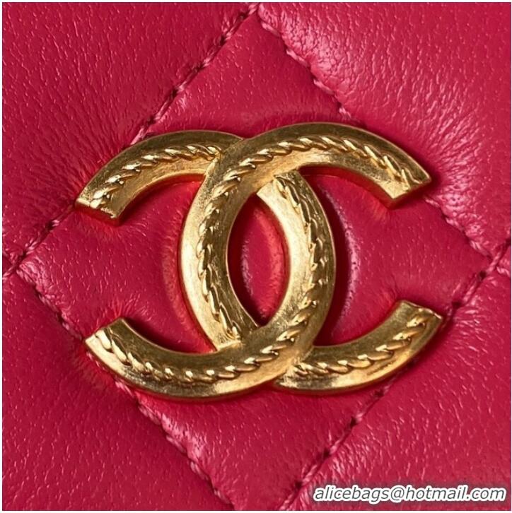 Good Product Chanel MINI FLAP BAG WITH TOP HANDLE AP3385 red